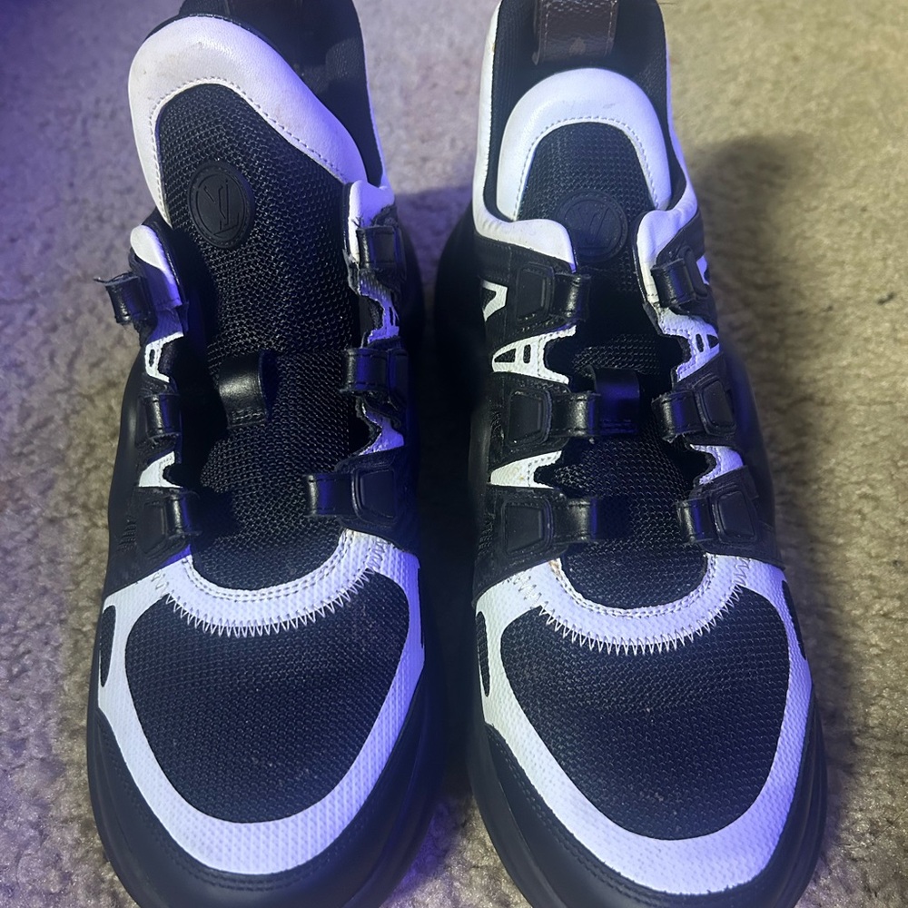 Louis Vuitton Black and White Sneakers